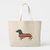 Weenie de mensen teckel 4 juli grote tote bag (Achterkant)