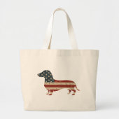 Weenie de mensen teckel 4 juli grote tote bag (Voorkant)