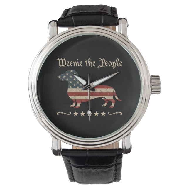 Weenie de mensen teckel 4 juli horloge (Voorkant)