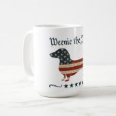 Weenie de mensen teckel 4 juli koffiemok (Voorkant links)