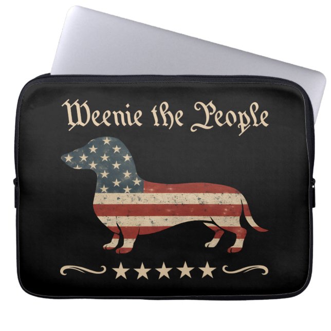 Weenie de mensen teckel 4 juli laptop sleeve (Voorkant)