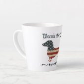 Weenie de mensen teckel 4 juli latte mok (Linkerhoek)