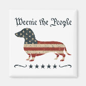 Weenie de mensen teckel 4 juli magneet (Voorkant)