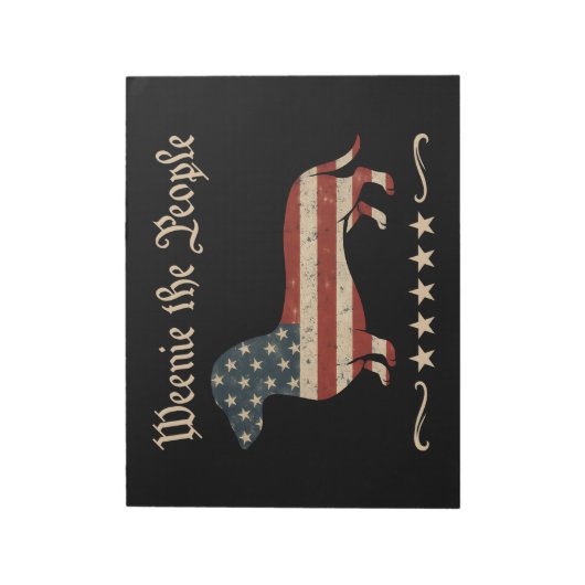 Weenie de mensen teckel 4 juli notitieblok (Linkerzijde)