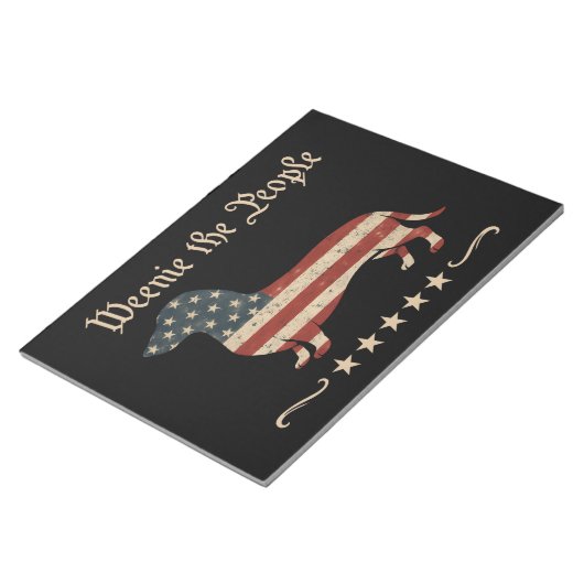 Weenie de mensen teckel 4 juli notitieblok (Schuin)