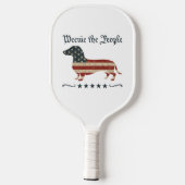 Weenie de mensen teckel 4 juli pickleball paddle (Achterkant)