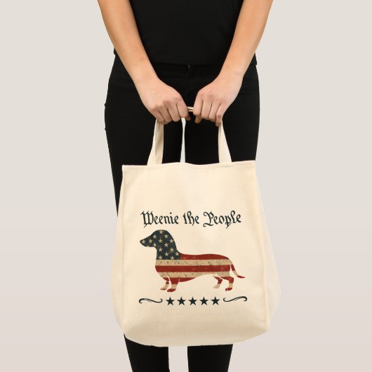 Weenie de mensen teckel 4 juli tote bag (Voorkant (product))