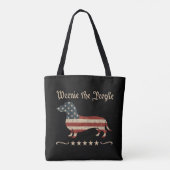 Weenie de mensen teckel 4 juli tote bag (Achterkant)