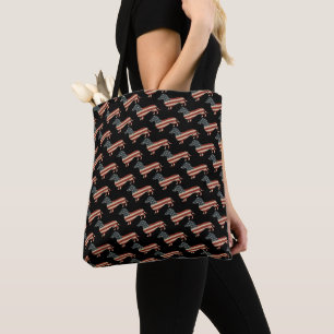 Weenie de mensen teckel 4 juli tote bag