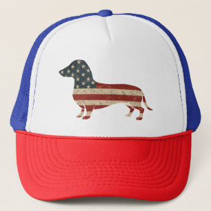 Weenie de mensen teckel 4 juli trucker pet
