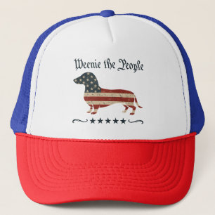 Weenie de mensen teckel 4 juli trucker pet