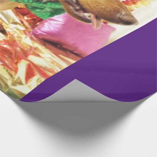 Weenie Dog Birthday Gift Wrap Cadeaupapier (Hoek)