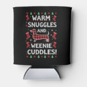 Weenie Dog Christmas Pajama Shirt Cute Weiner Ugly Blikjeskoeler (Voorkant)