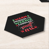 Weenie Dog Christmas Pajama Shirt Cute Weiner Ugly Kartonnen Onderzetters (Schuin)