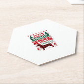 Weenie Dog Christmas Pajama Shirt Cute Weiner Ugly Kartonnen Onderzetters (Schuin)