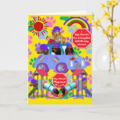 Weenie Dog Playground Card Kaart (Gele Bloem)