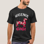 Weenie Gigi Floral Dachshund Hond Eigenaar Moeder  T-shirt (Voorkant)