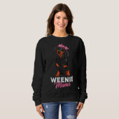 Weenie Mama Cute Dachshund Lover Weiner Dog Trui (Voorkant volledig)