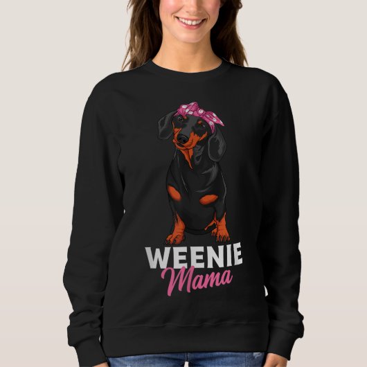 Weenie Mama Cute Dachshund Lover Weiner Dog Trui (Voorkant)
