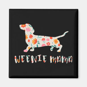 Weenie Mama Dachshund floraal Magneet