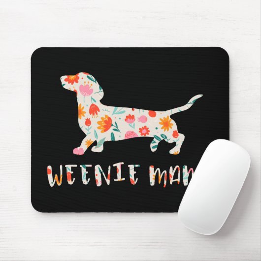Weenie Mama Dachshund floraal Muismat (Met muis)