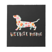 Weenie Mama Dachshund floraal Notitieblok (Voorkant)