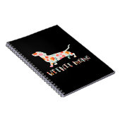 Weenie Mama Dachshund floraal Notitieboek (Rechterzijde)