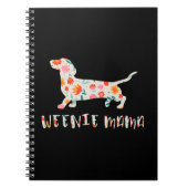 Weenie Mama Dachshund floraal Notitieboek (Voorkant)