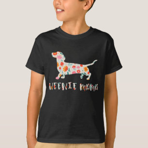 Weenie Mama Dachshund floraal T-shirt