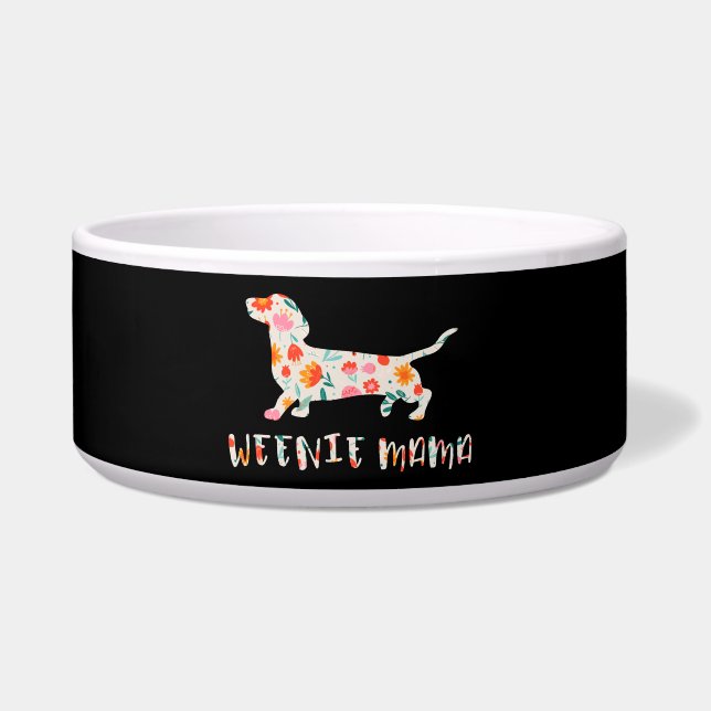 Weenie Mama Doedel floral Voerbakje (Voorkant)