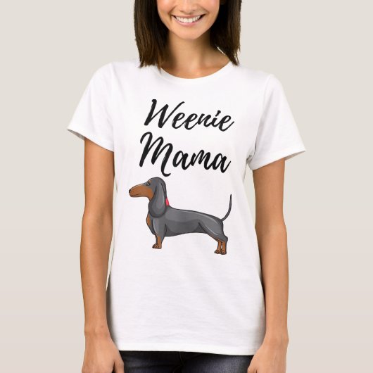 Weenie Mama Funny Dachshund Lover Weiner Dog Gift T-shirt (Voorkant)