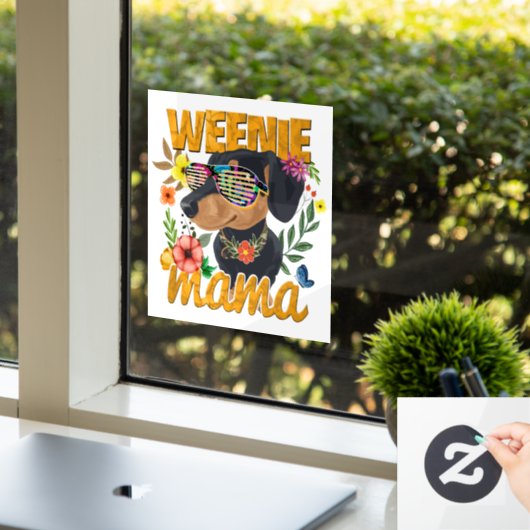 WEENIE MAMA RAAMSTICKER (Kantoor)