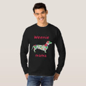 Weenie Mama Wire Long Hazard Dachshund Dog T-shirt (Voorkant volledig)