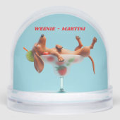 WEENIE MARTINI DACHSHUND tweezijdig Sneeuwbol (Voorkant)