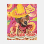Weenie Peach Farmer Fleece Deken (Voorkant)