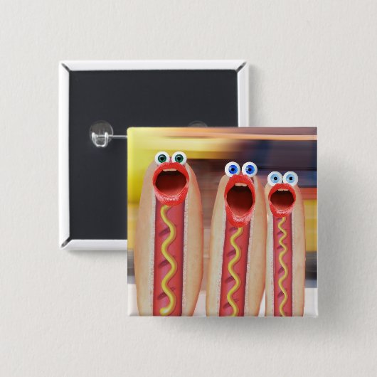 Weenie People Vierkante Button 5,1 Cm (Voorkant /achterkant)