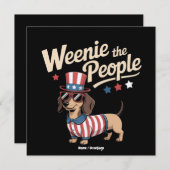 Weenie The People Grappige Dasliefhebber 4 juli Kaart (Voorkant / Achterkant)