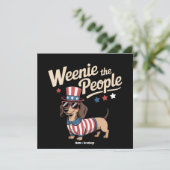 Weenie The People Grappige Dasliefhebber 4 juli Kaart (Staand voorkant)