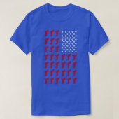 Weenie US Flag Dachshund T-shirt (Design voorkant)