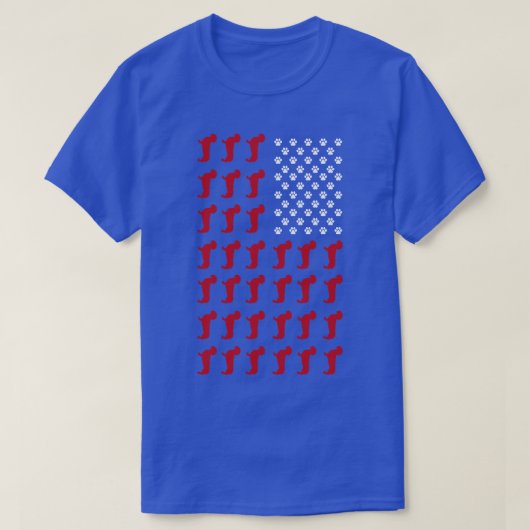 Weenie US Flag Dachshund T-shirt (Design voorkant)