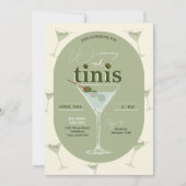 Weenies en Tinis Martini Bachelorette Uitnodiging (Voorkant)