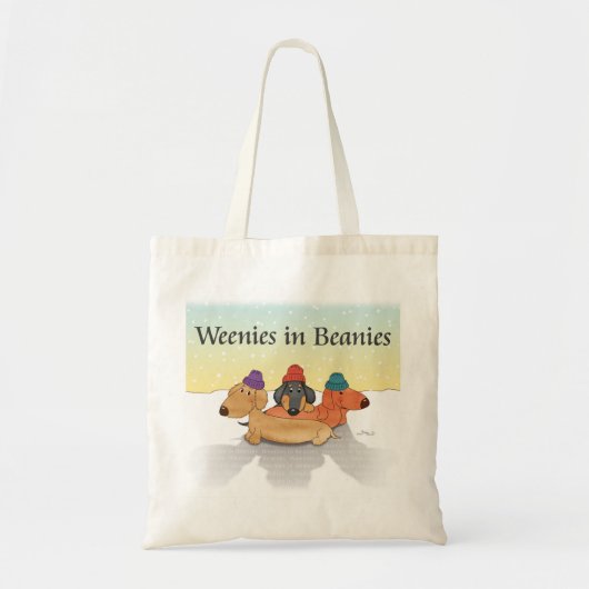 Weenies in Beanies Tote Bag (Voorkant)