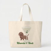 Weenies & Martinis Grote Tote Bag (Voorkant)