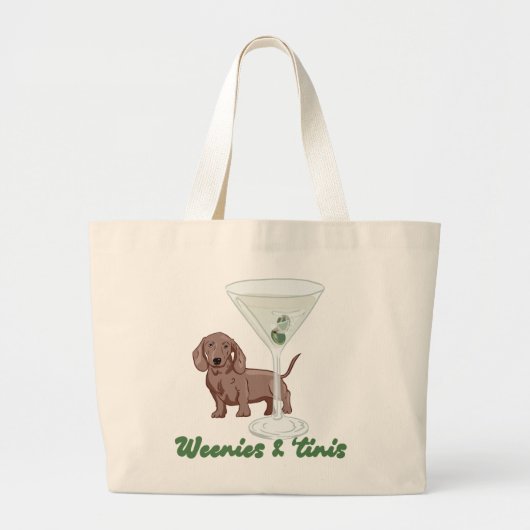 Weenies & Martinis Grote Tote Bag (Voorkant)