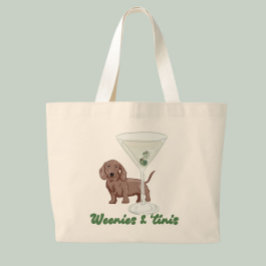 Weenies & Martinis Grote Tote Bag