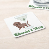 Weenies & Martinis Party Kartonnen Onderzetters (Schuin)