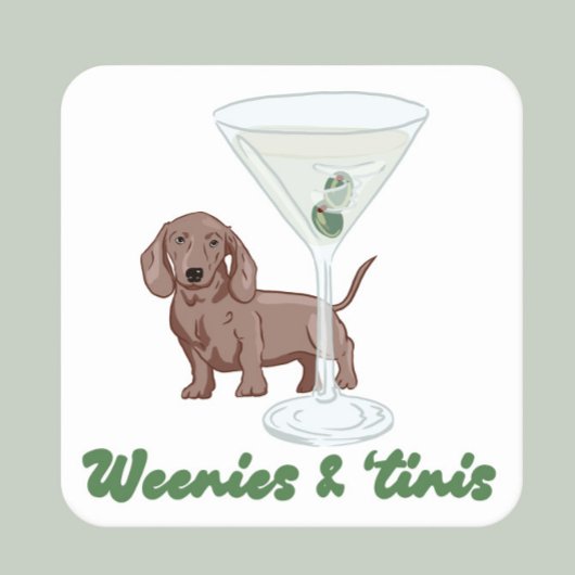 Weenies & Martinis Party Kartonnen Onderzetters