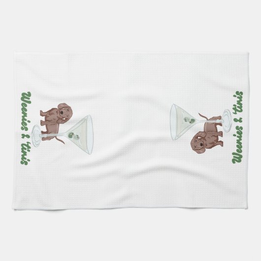 Weenies & Martinis Party Theedoek (Horizontaal)