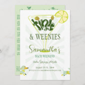 Weenies & Tinies Martini Bachelorette Bachweekend Kaart (Voorkant / Achterkant)