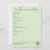 Weenies & Tinies Martini Feest Jonggezellenweekend Kaart (Achterkant)